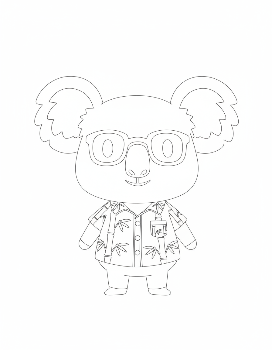 free animal crossing chester coloring page Coloring Pages printable